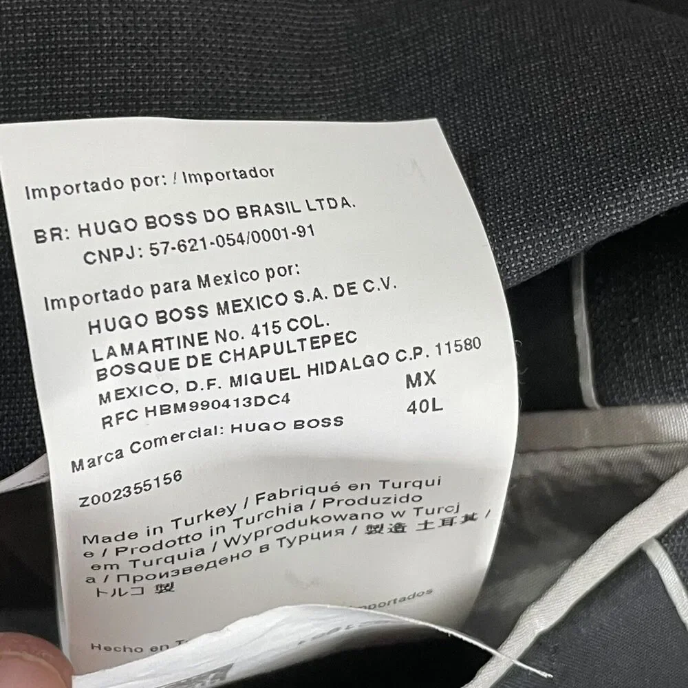 Hugo Boss The Jam75 / Sharp3 Dark Gray Sport Coat Blazer 2 Button 40 L